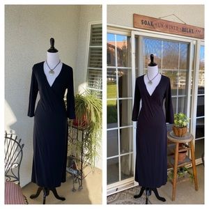 Black J Jill faux wrap dress, small